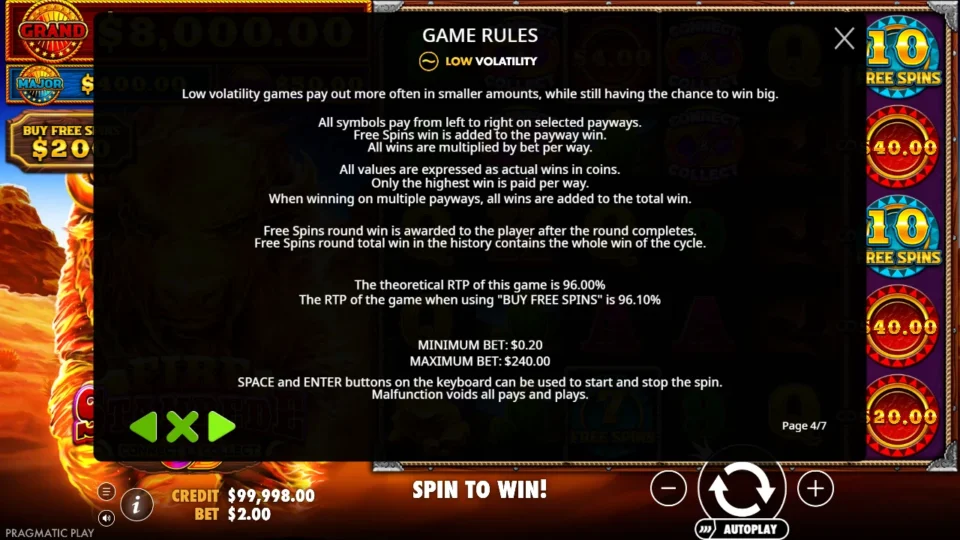 Fire Stampede rules, page 4