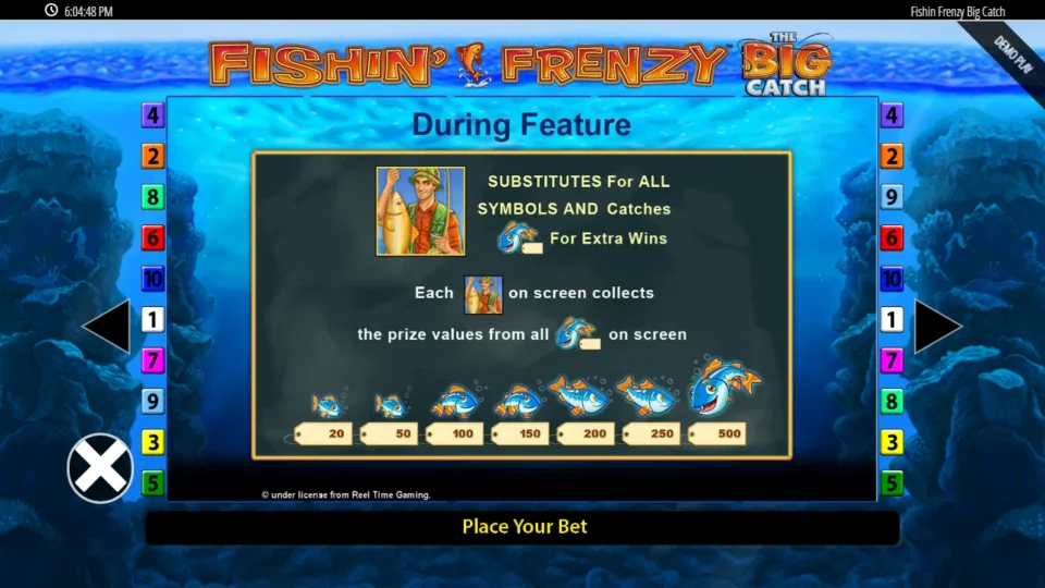 Fishin' Frenzy The Big Catch rules, page 2
