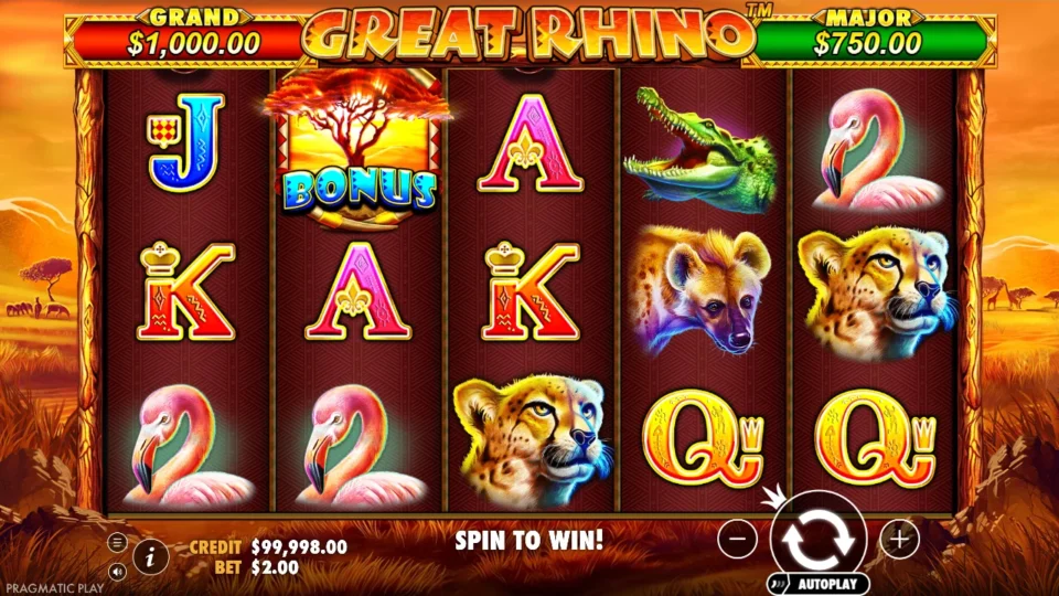 Great Rhino demo game field