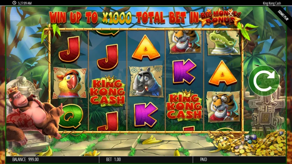 King Kong Cash demo game field