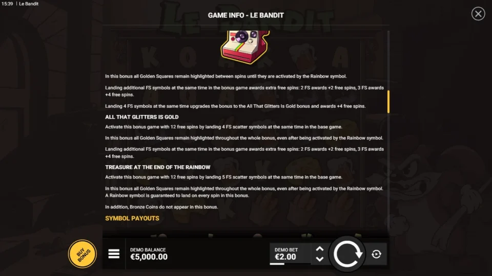 Le Bandit rules, page 4