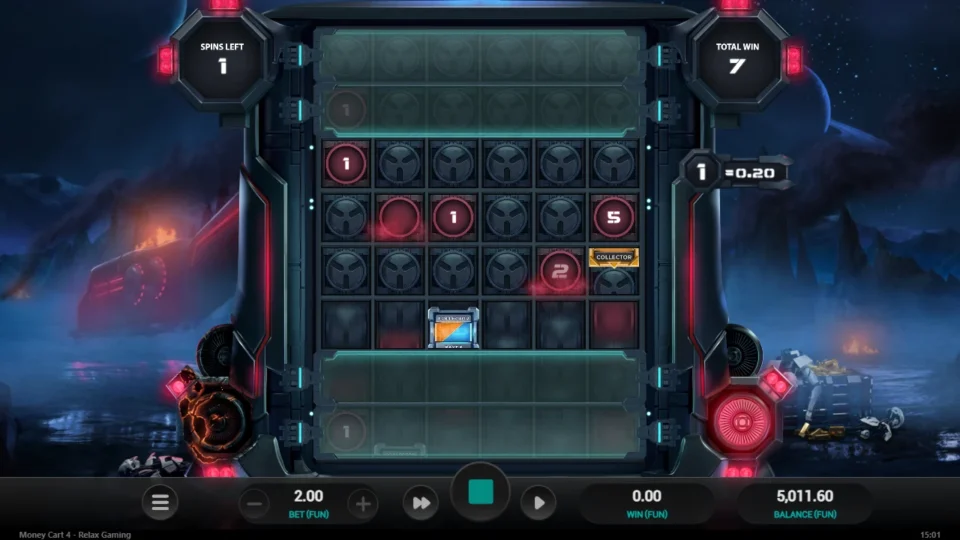 Money Cart 4: A Collector and a blue special arrive early in a round that will run 21 re-spins