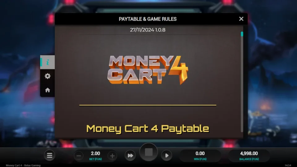 Money Cart 4 rules, page 1