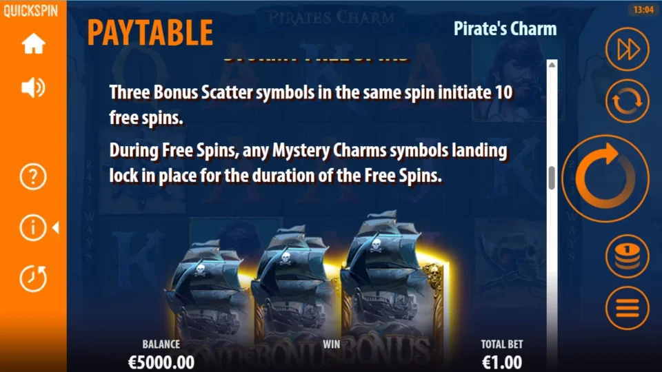 Pirates Charm rules, page 6