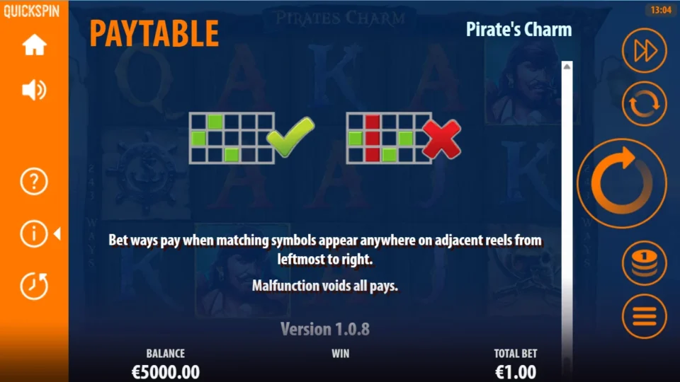 Pirates Charm rules, page 16