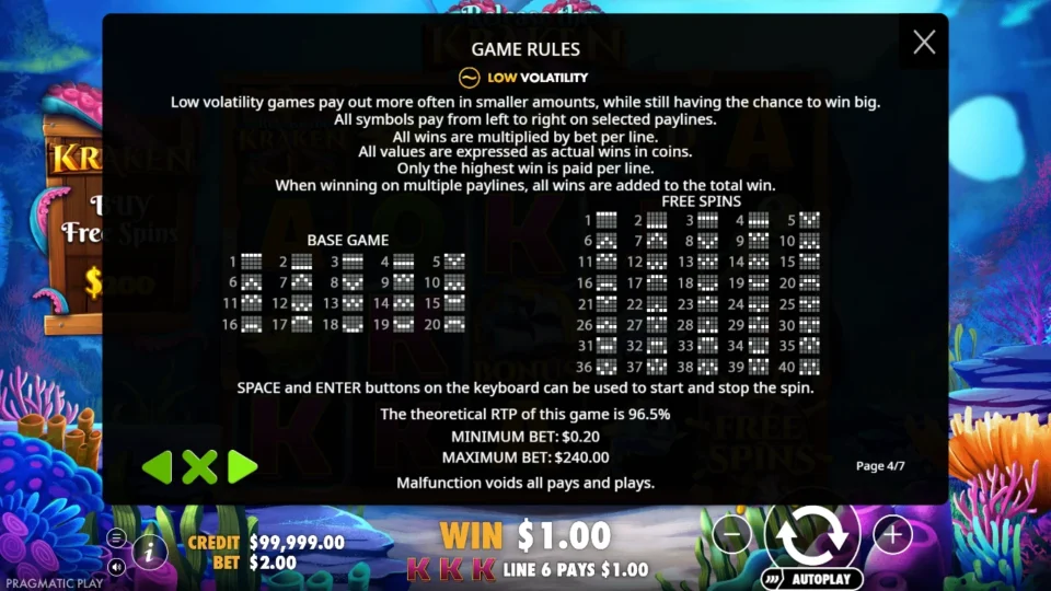 Release the Kraken rules, page 4