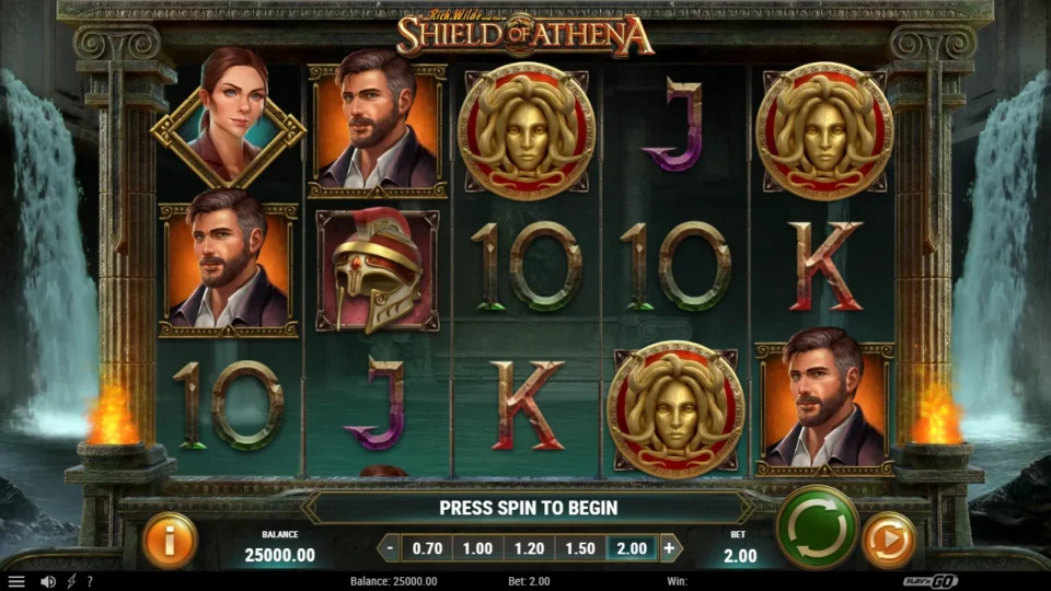 Rich Wilde and the Shield of Athena demo game field