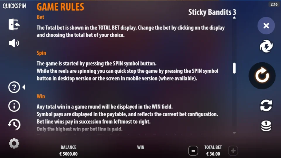Sticky Bandits 3: Most Wanted rules, page 21