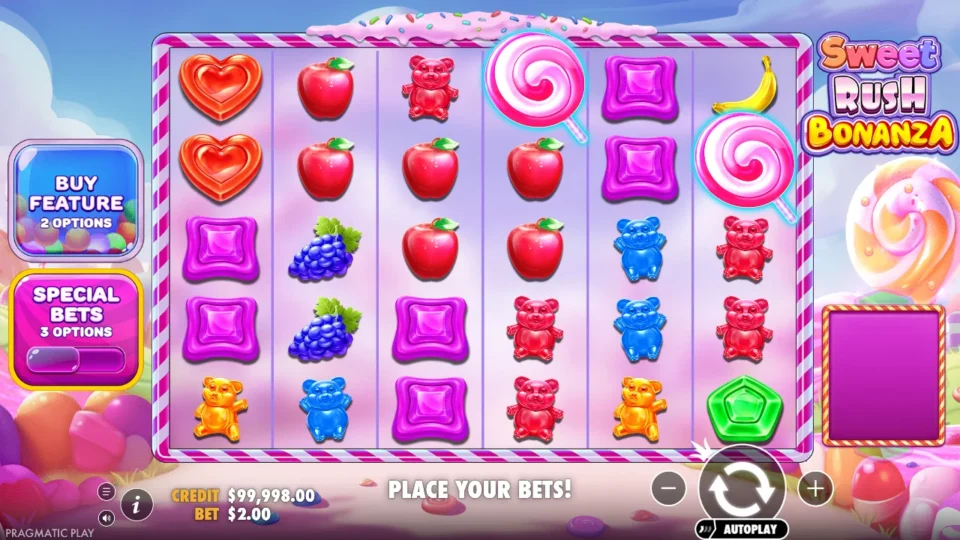 Sweet Rush Bonanza demo game field