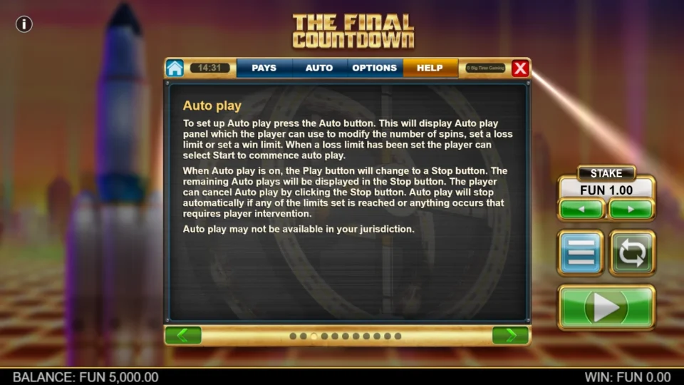 The Final Countdown rules, page 10