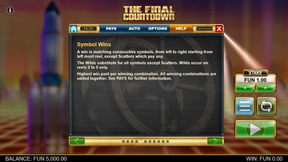 The Final Countdown rules, page 12