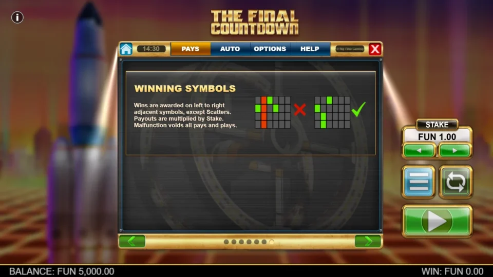 The Final Countdown rules, page 7