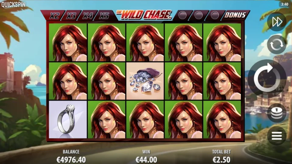 The Wild Chase: Thirteen red-haired portraits occupy the settled field after a EUR 44 payout