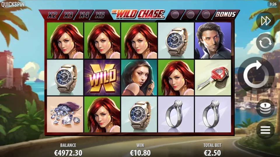 The Wild Chase: A Wild on reel two joins red-haired portraits in a EUR 10.80 round