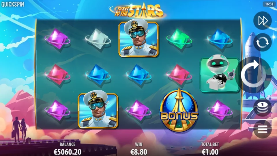 Ticket to the Stars: Captains on the second and third reels after Swooping Reels add up to 8.80