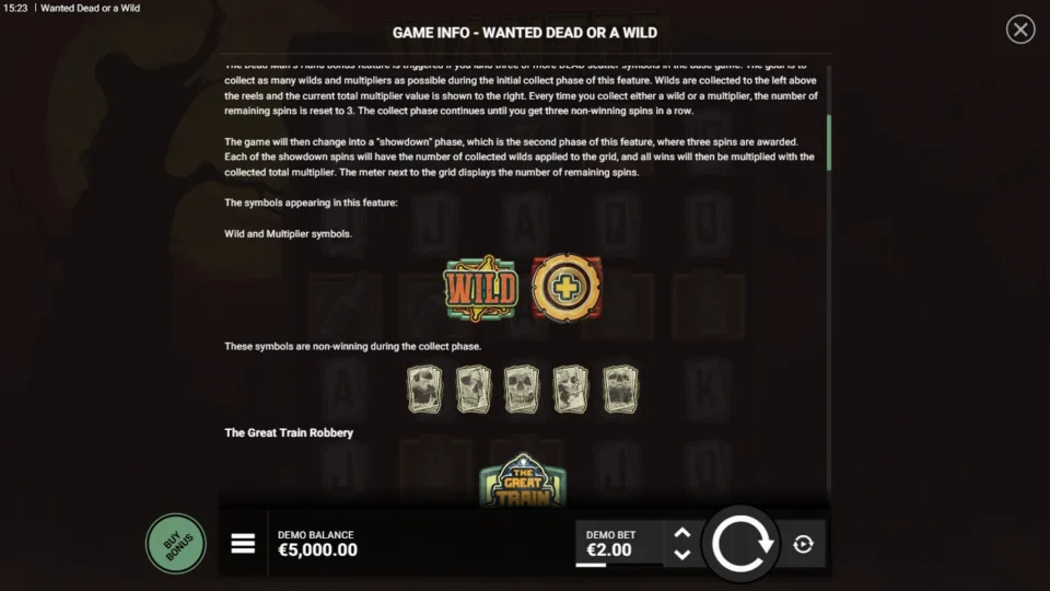 Wanted Dead or a Wild rules, page 2
