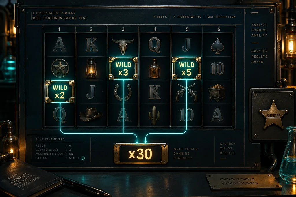 Sticky wild multipliers in Wild West Gold Megaways