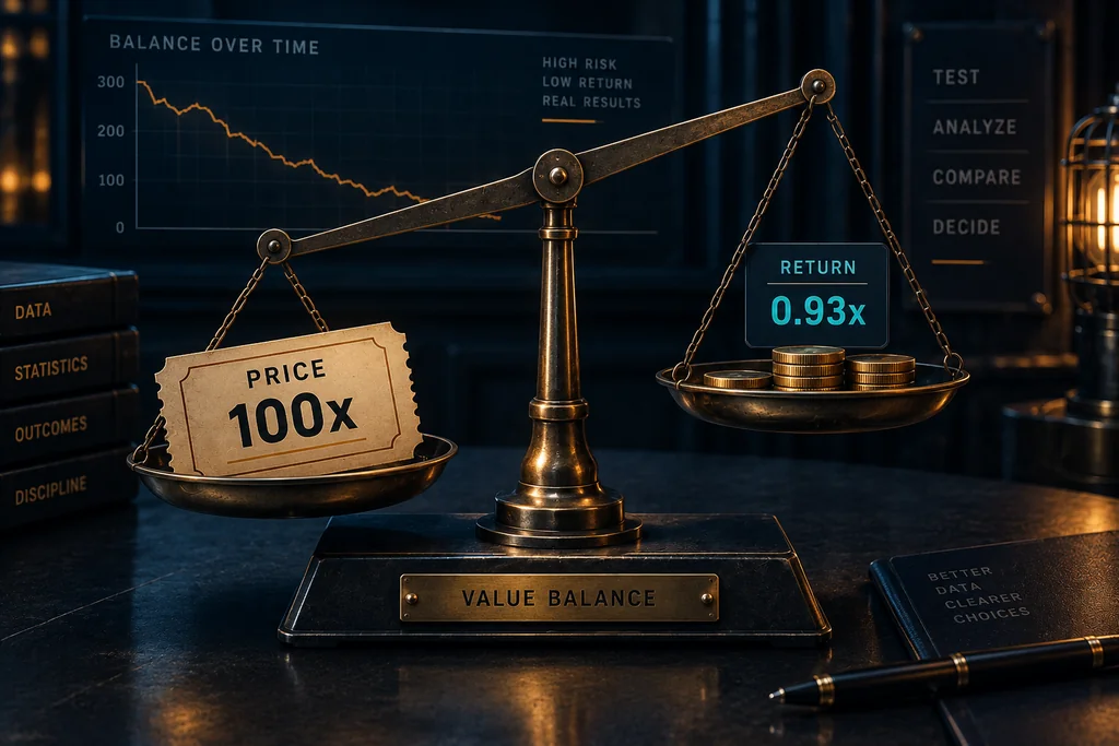 Slotester Lab bonus ticket price versus return