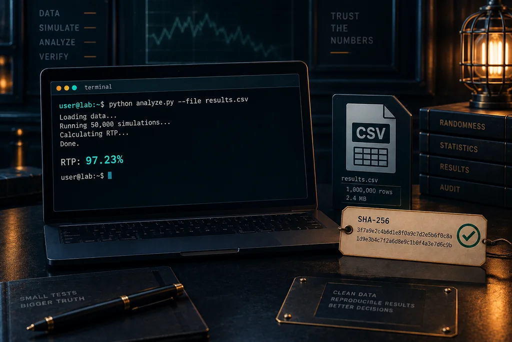 Slotester Lab verify a run from CSV and checksum